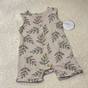 Minibean Leaf Print Onesie
